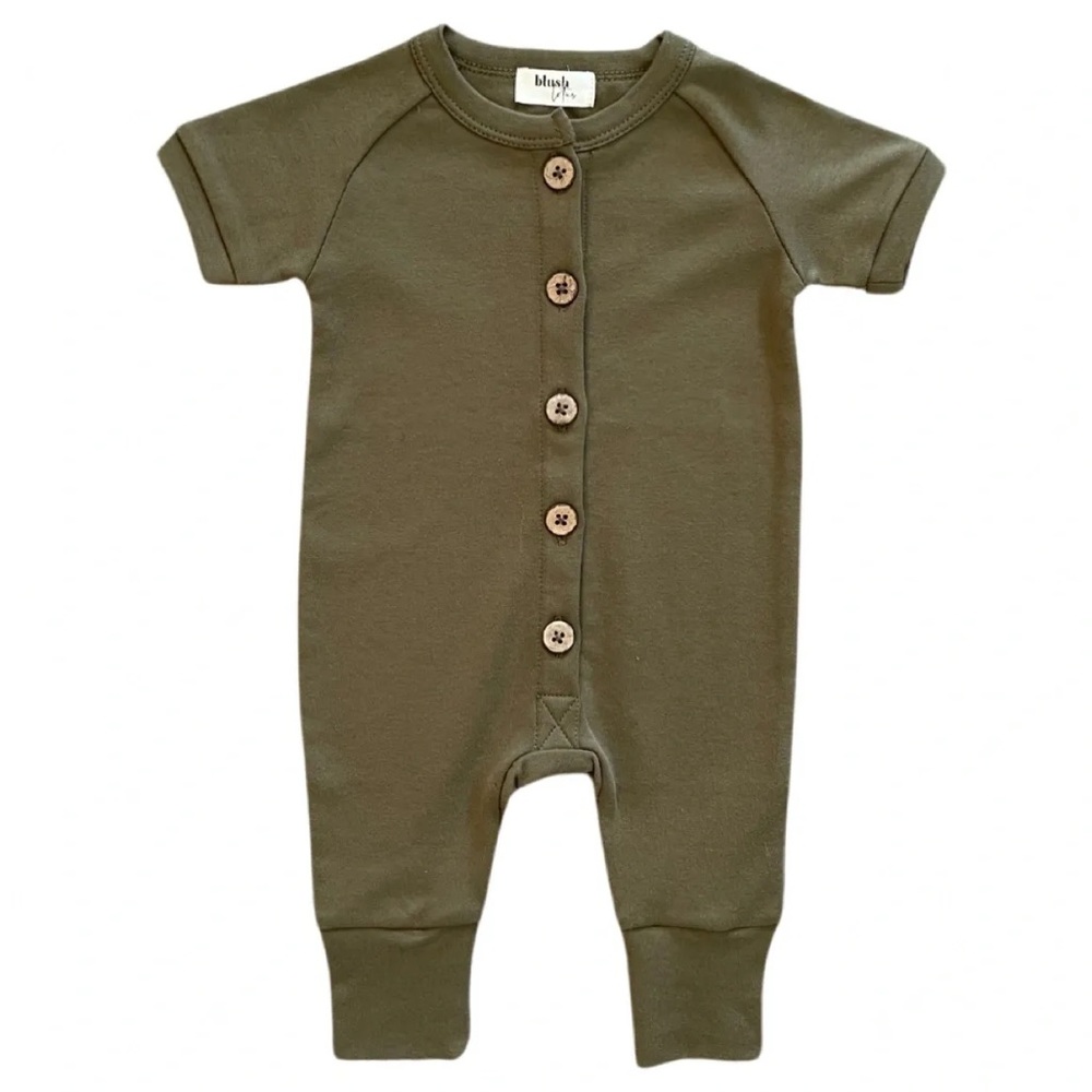 OLIVE | Blush Lotus Baby Organic Romper